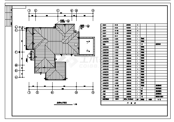388平方米二层别墅建筑施工cad图，共九张-图二