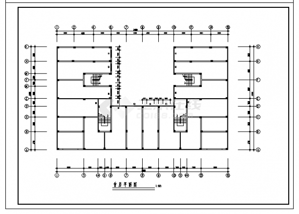 九层安置楼建筑施工cad图，共九张-图一