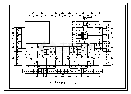 九层安置楼建筑施工cad图，共九张-图二