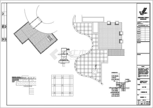某大型广场园林景观设计cad全套施工图（标注详细）-图二