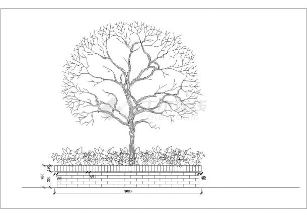 典型园林树池做法二cad图纸（甲级院设计）-图一