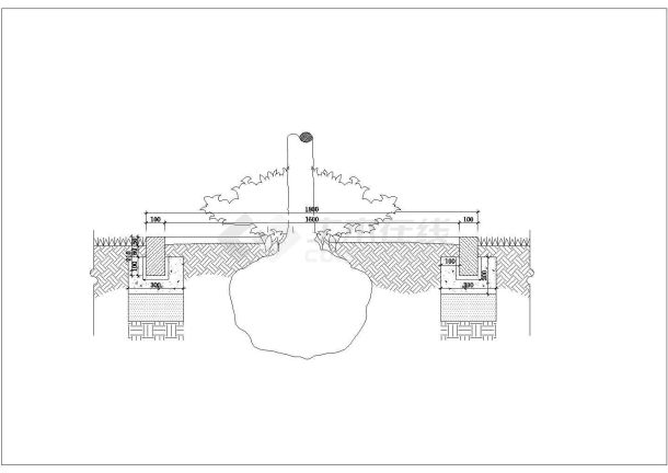 经典园林树池做法设计cad施工图纸（甲级院设计）-图二