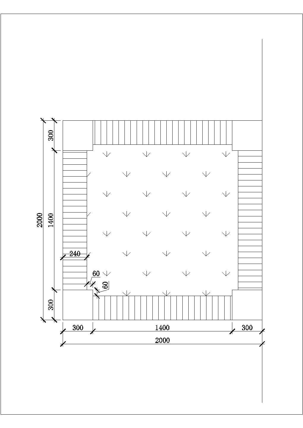 典型园林树池做法设计cad施工图纸（标注详细）