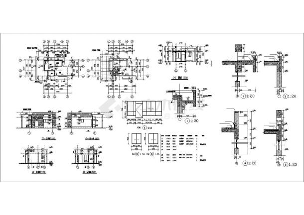 某体育馆大门CAD建筑施工设计图-图一