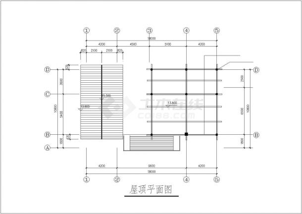 四层18×10.8豪华别墅建筑结构设计全套CAD图-图二