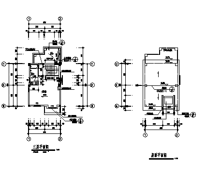 三层带夹层别墅建筑施工cad图(带地下室设计，共十二张)-图一