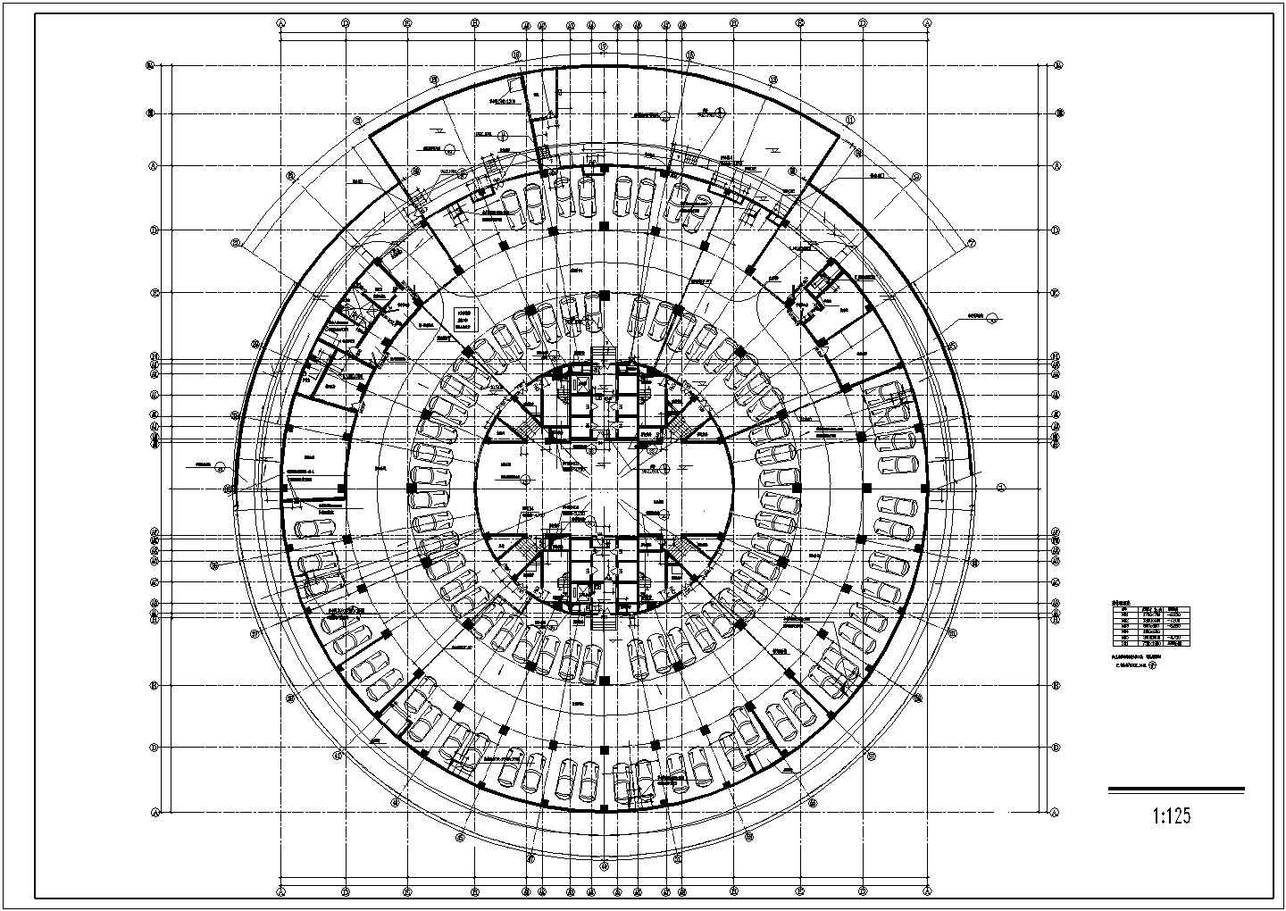 某大型圆形储水塔设计cad详细建筑施工图（甲级院设计）