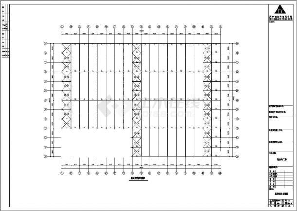 某单层单山单跨门式刚架厂房设计cad全套结构施工图（含设计说明）-图二