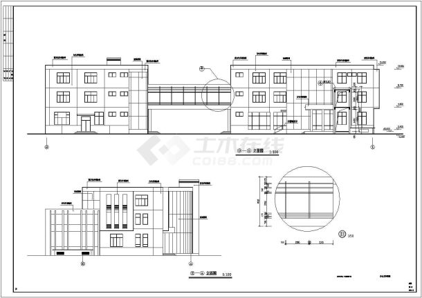 南京某办公楼建筑设计全套CAD图-图一