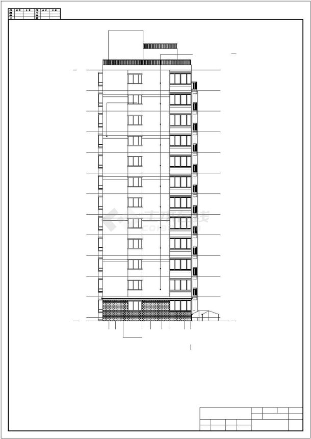 【11层】板式住宅楼施工套图（含效果图）-图二