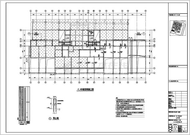 25层剪力墙结构住宅楼结构设计cad施工图-图一