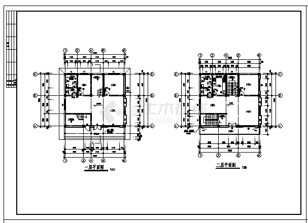 488平方米四层私人住宅建筑施工cad图，共九张-图一