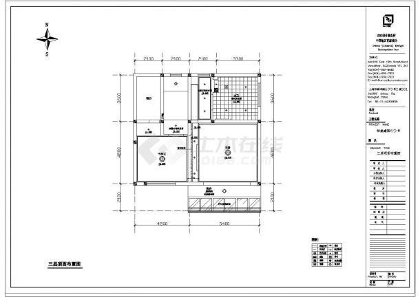 某私人多层框架结构别墅住宅楼装修设计cad全套施工图（标注详细）-图二