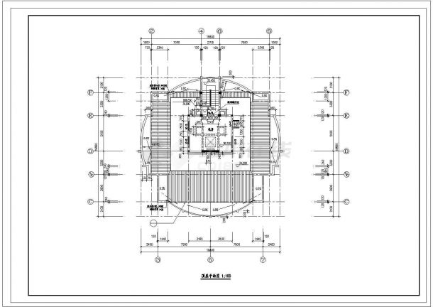 高层住宅楼施工平面图(CAD，7张图纸)-图一