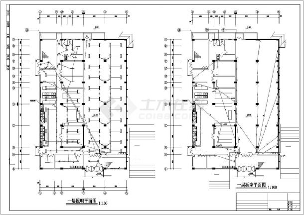 某三层框架结构娱乐休闲会所（2635平方米）设计cad强电系统施工图纸（含设计说明）-图二