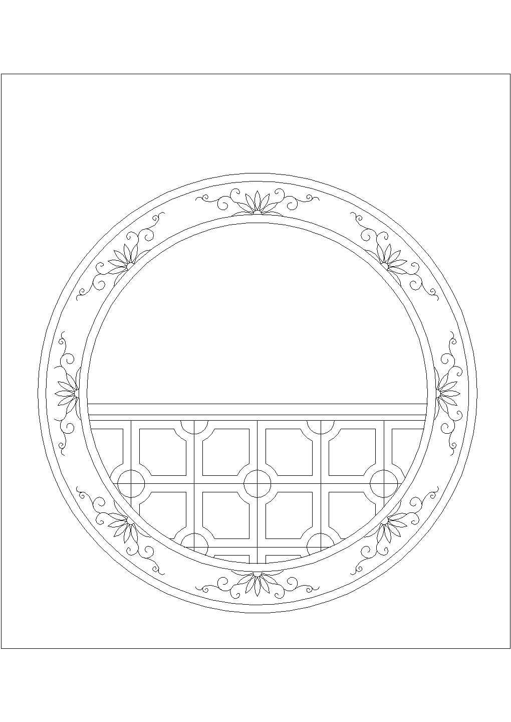 经典中国传统古建筑元素之门窗设计cad施工详图（标注详细）