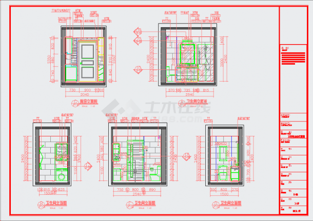 [大连]日式风格小清新迷你一居室公寓CAD施工图-图一