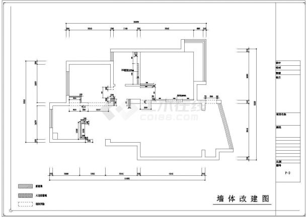 [江苏]常熟现代简约风格一居室装修CAD施工图-图一