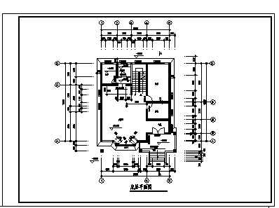 428平方米某二层带地下室私人别墅建筑施工cad图（带隔热设计，共十一张)