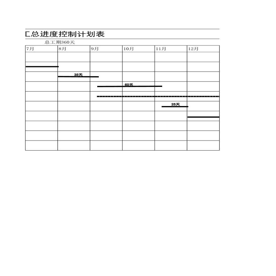 总进度控制计划表excel模板-图二