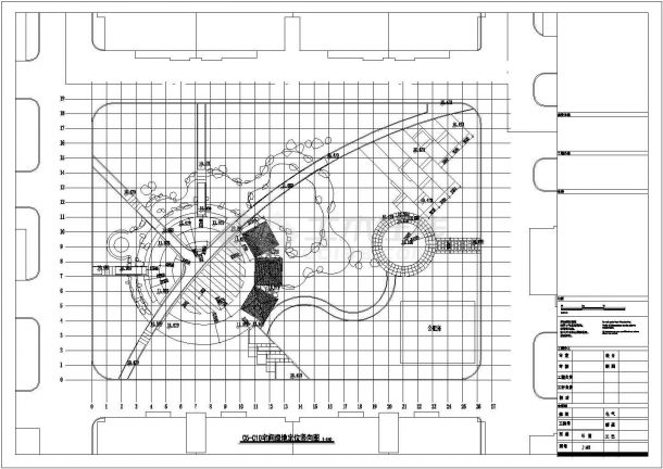 某大型园林广场景观设计cad全套施工图纸（标注详细）-图二