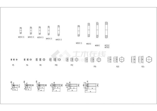 经典CAD机械标准件图库（甲级院设计，种类齐全）-图一