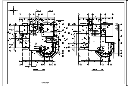 某三层住宅楼建筑施工cad图，共五张-图一