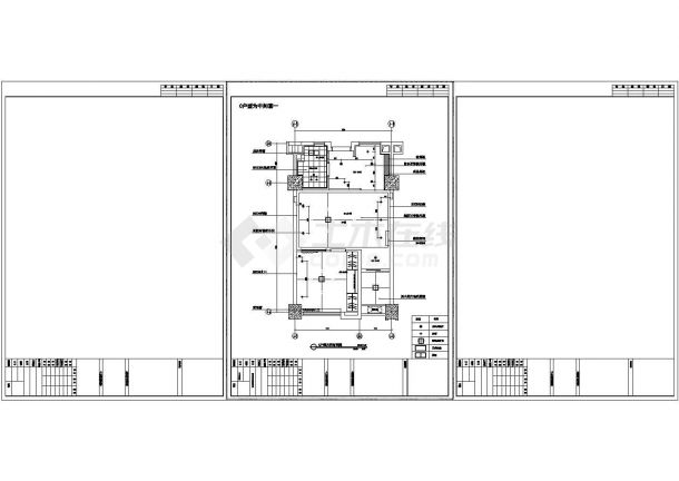 [上海]商业中心地块现代一居室CAD装修施工图-图一