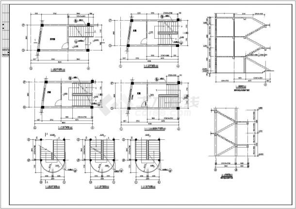 某三层框架结构幼儿园教学楼设计cad全套建筑施工图（含设计说明）-图一