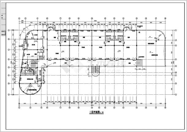 某三层框架结构幼儿园教学楼设计cad全套建筑施工图（含设计说明）-图二
