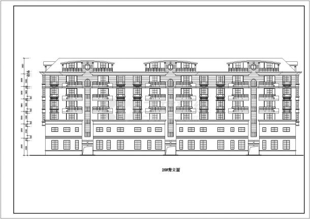 苏州市某社区6层砖混结构商住楼建筑设计CAD图纸（含阁楼/1-2层商用）-图一