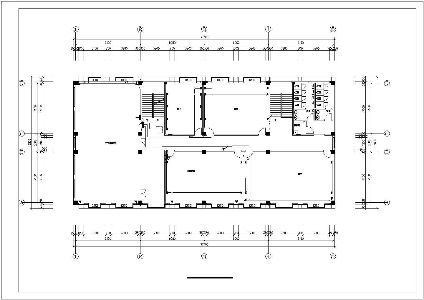 某多层框架结构小型教学楼电气设计cad全套施工图（甲级院设计）