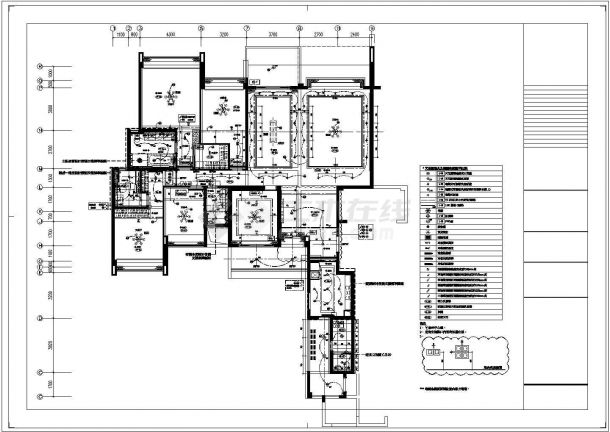 [成都]高档现代五居室样板间装修施工图-图二