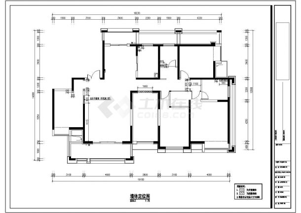 [郑州]精品古典美式五居室装修CAD施工图-图二