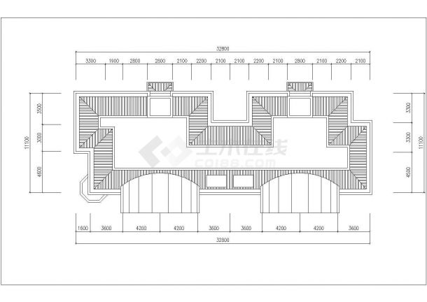 长沙市芙蓉花园小区6层砖混住宅楼平立面设计CAD图纸（每层360平米）-图一