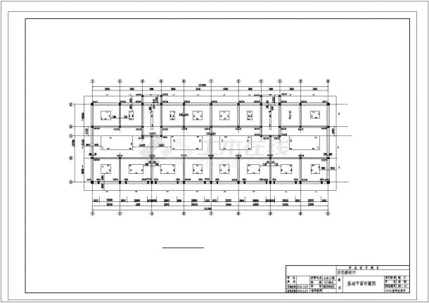 2400平方米六层8度区砖混结构住宅楼施工cad图(含计算书，毕业设计)-图一
