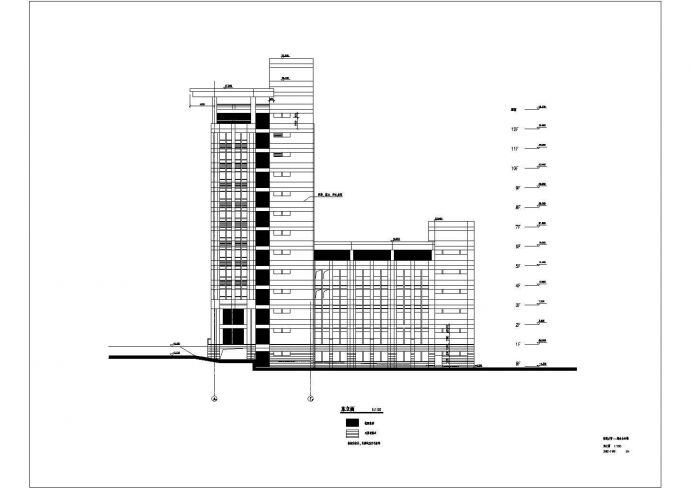 某高层框架剪力墙结构行政楼设计cad全套建筑施工图（甲级院设计）_图1