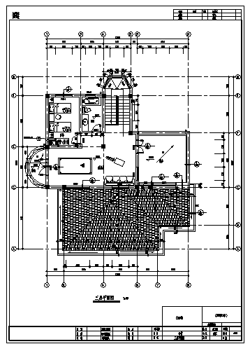 某三层带地下室公馆建筑施工cad图，共十二张-图一