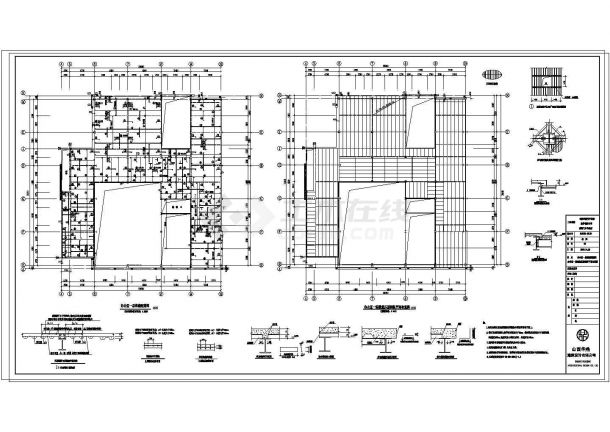 某山东大型汽车贸易城CAD钢结构设计施工图纸-图一