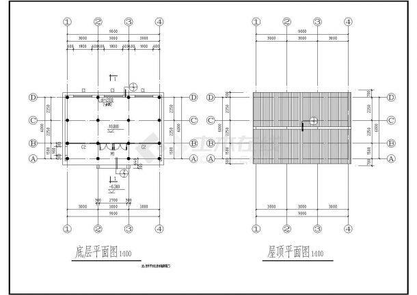 某景区附属用房建筑设计全套CAD图纸-图一