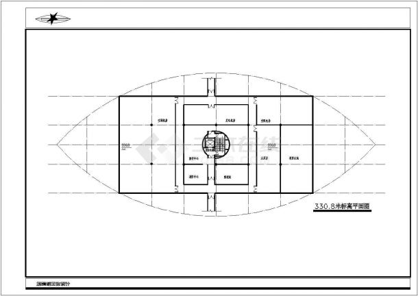 某公园观光塔建筑设计CAD图-图一