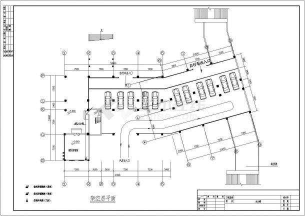 某六层办公楼配电设计cad平面方案图（甲级院设计）-图一