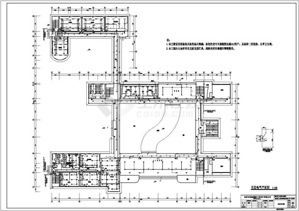 某高校教学楼电施方案设计CAD图纸-图二