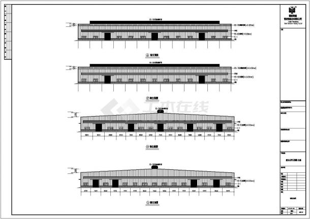 宏企公司某钢结构厂房工程设计CAD图-图一