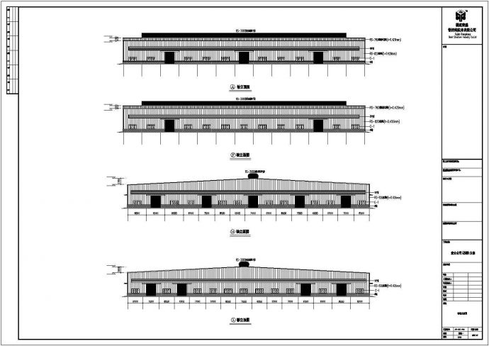 宏企公司某钢结构厂房工程设计CAD图_图1