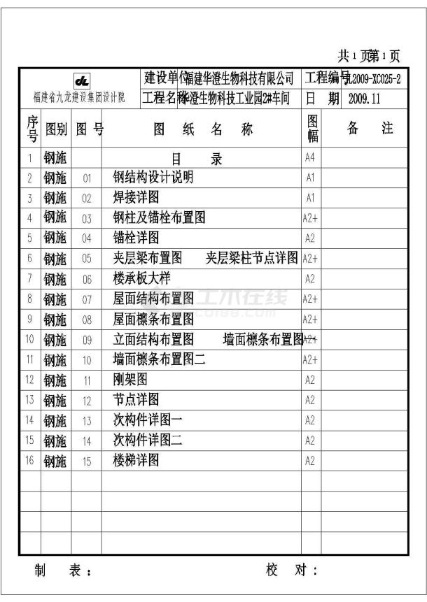 某公司维修车间钢施方案设计CAD图-图一