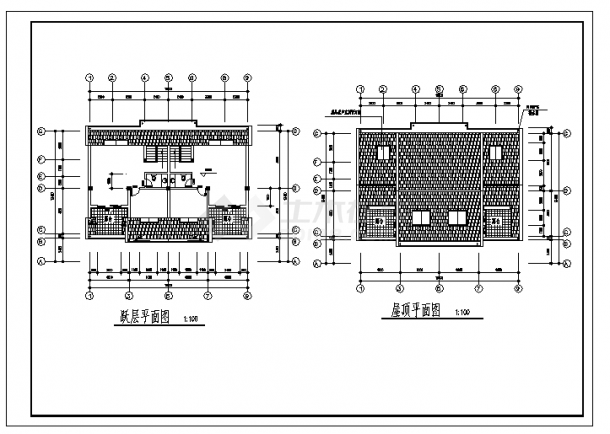 某三层带地下室住宅建筑施工cad图(带跃层设计，共五张)-图二