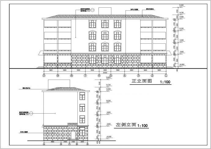 公寓设计_某四层高档公寓设计CAD图_图1