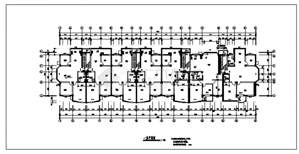 六层带阁楼住宅建筑施工cad图(带车库设计，共十八张)-图二