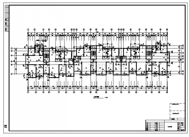 5256平方米六层带车库住宅楼建筑施工cad图（带跃层设计，共十七张）-图二